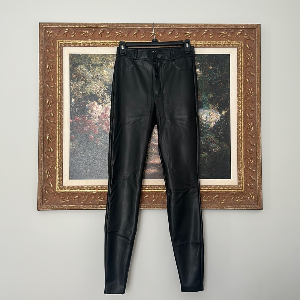 ZARA Black Faux Leather Pants